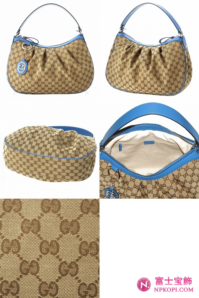 GUCCI/グッチ SUKEY定番キャンバスGG柄Gチャーム付きワンショルダーバッグ 232955 FAFXG 8486 